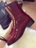 Boots patent leather burgundy and black 